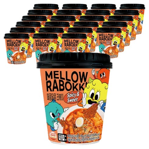 멜로우빈 즉석 매콤달콤 라볶이, 170g, 24개