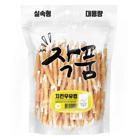 투투펫 작품 강아지 대용량 육포 간식, 1kg, 1개, 치킨우유껌