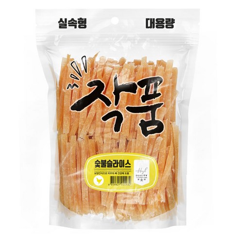 투투펫 작품 강아지 대용량 육포 간식, 1kg, 1개, 숯불슬라이스