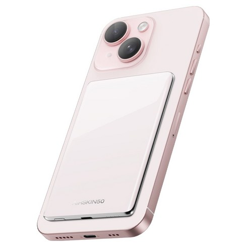 조이트론 맥세이프 고속 충전 배터리 C타입 5000mAh, 파스텔핑크, AIRSKIN50