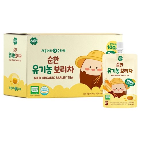 룰루맘 순한 유기농 보리차, 10개, 100ml