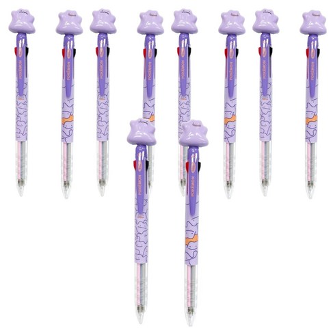 필박스 포켓몬스터 메타몽 3색 볼펜 0.7mm 10p 세트, 1세트, 랜덤발송