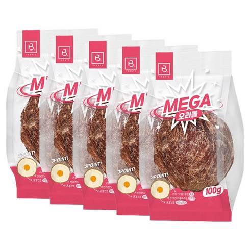 브리더랩 강아지 메가 오리볼, 5개, 100g, 오리고기맛