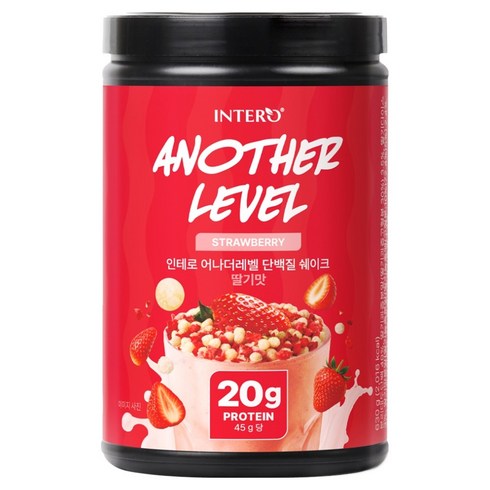 인테로 어나더레벨 단백질 쉐이크 딸기맛, 1개, 630g
