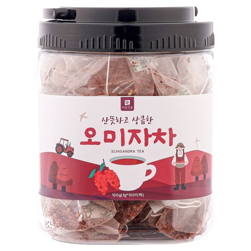 미담식품 삼각티백 오미자차, 1개, 100개입, 1g