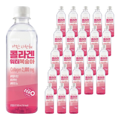 서울우유 나만사랑해 콜라겐워터 복숭아, 24개, 500ml