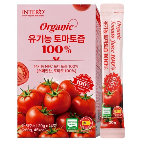 인테로 유기농 토마토즙 100% 14p, 280g, 1개