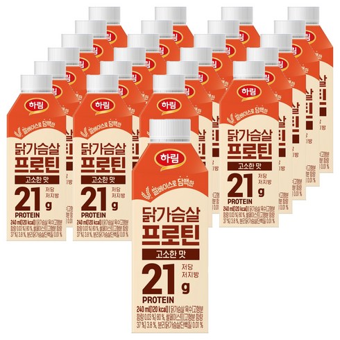하림 닭가슴살 프로틴 음료 고소한맛, 24개, 240ml