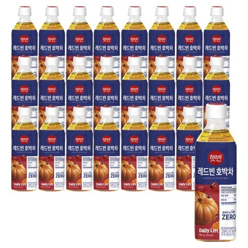 햇반 매일 마시는 제로칼로리 제로카페인 레드빈 호박차, 24개, 500ml