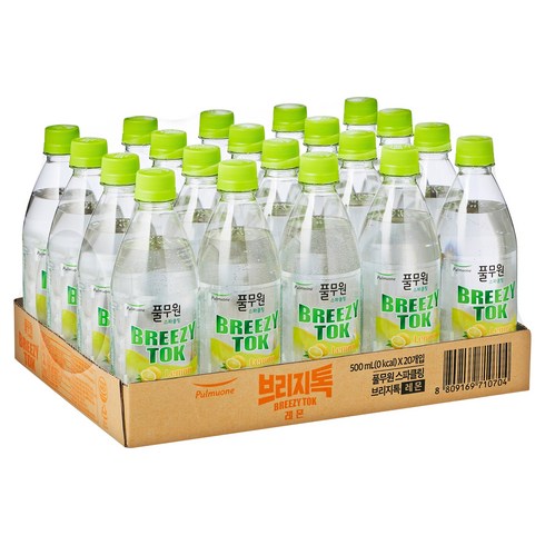 브리지톡 풀무원 탄산음료 레몬 유라벨, 20개, 500ml