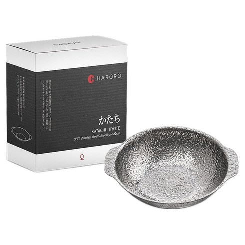 하로로 인덕션 카타치 IH 스키야키 양수냄비, 1개, 22cm