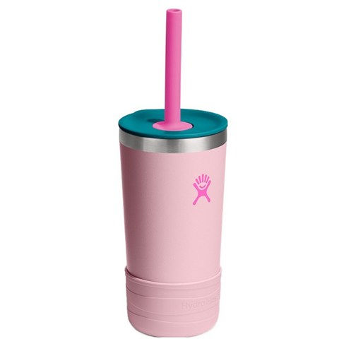 하이드로플라스크 키즈 스트로캡 앤 부트 텀블러, 블러썸 핑크, 1개, 354ml