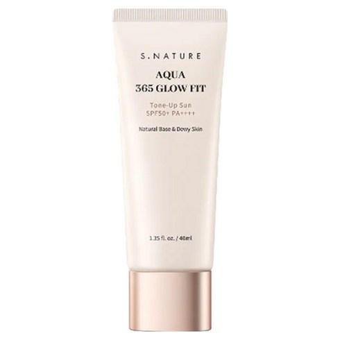 에스네이처 아쿠아 365 유브이 글로우 핏 톤업선 SPF50+ PA++++, 1개, 40ml