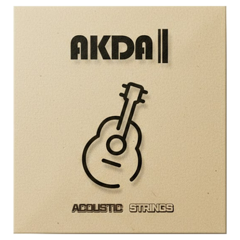 AKDA 90/10 초보자 입문용 브론즈 통기타줄, AKDA ACUSTIC STRING 1253, 살구색, 1세트