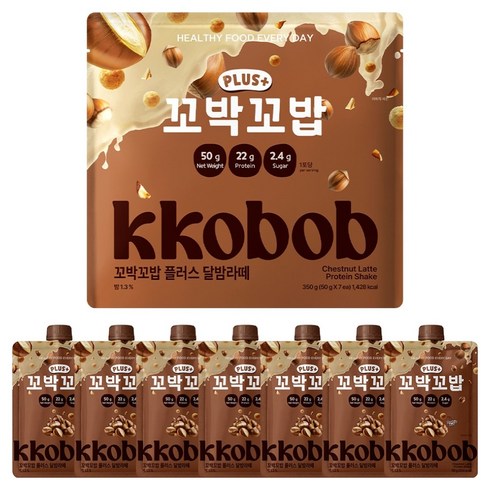 꼬박꼬밥 비브리브 플러스 단백질쉐이크 달밤라떼맛 7p, 350g, 1개