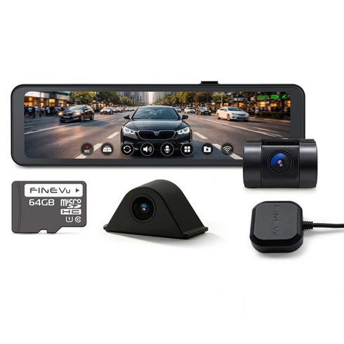 파인뷰 전후방 QHD 와이파이 룸미러 실외형 블랙박스 R7 POWER, 6종, 64GB