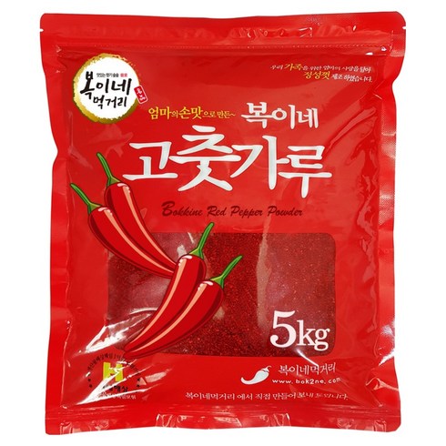 복이네먹거리 중국산 고춧가루 보통맛 찜용, 5kg, 1개