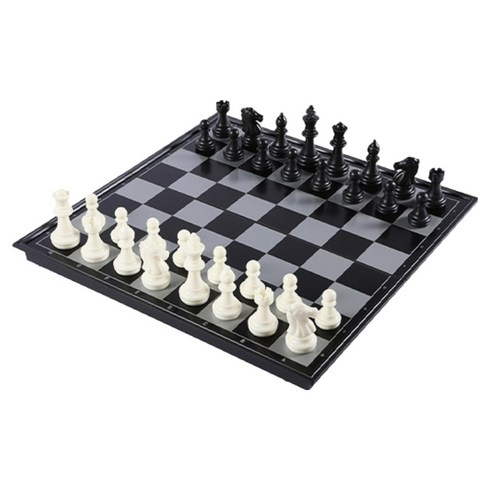 투데이리빙 휴대용 접이식 자석 체스 세트 R98130B, 블랙그레이, 1개