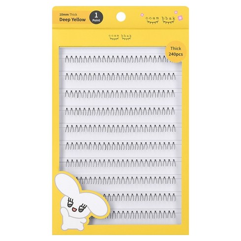 깜빡 띠크 대용량 1기둥 가닥 인조 속눈썹 10mm, 1개, 블랙