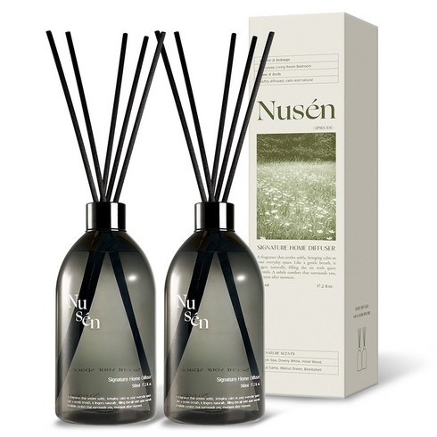 바이향 누센 시그니처 홈 디퓨저, 2개, 510ml, 딥카모