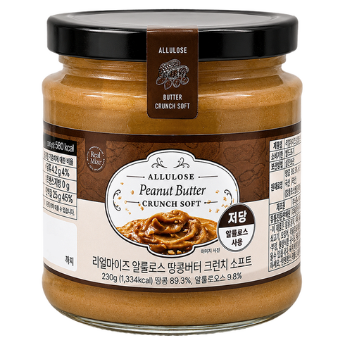 리얼마이즈 알룰로스 땅콩버터 크런치 소프트, 230g, 1개