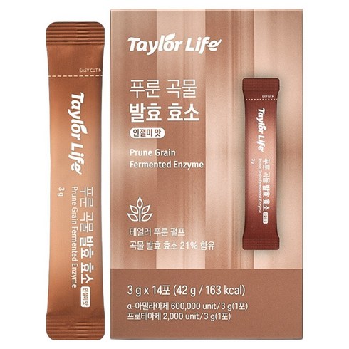 테일러 푸룬 곡물 발효 효소 14p, 1개, 14회분