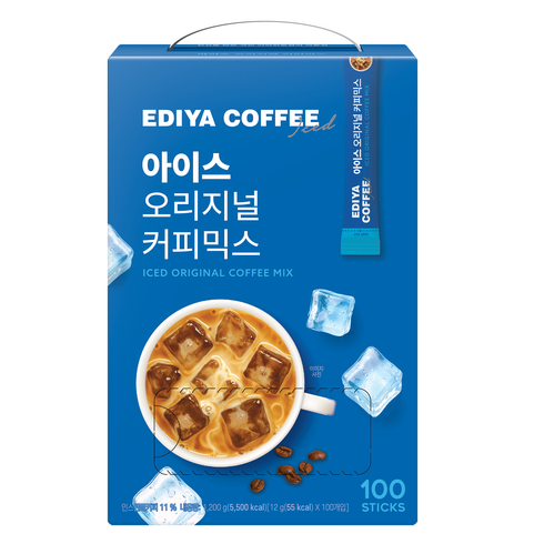 이디야 아이스 오리지널 커피믹스, 12g, 1개, 100개입