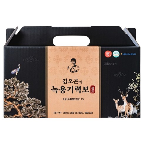 김오곤 녹용기력보 한약재 진액, 30개, 70ml