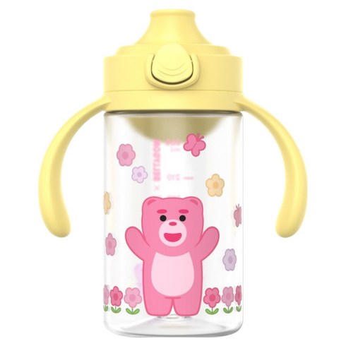 주니 벨리곰 원터치 이지 입모아컵, 옐로우, 1개, 260ml