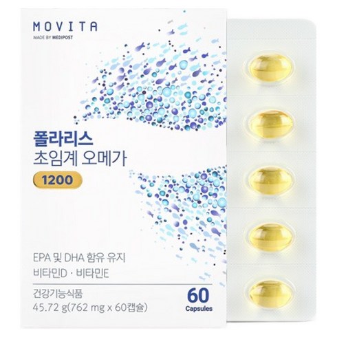 모비타 폴라리스 초임계 1200 EPA DHA rTG 오메가3 45.72g, 1개, 60정