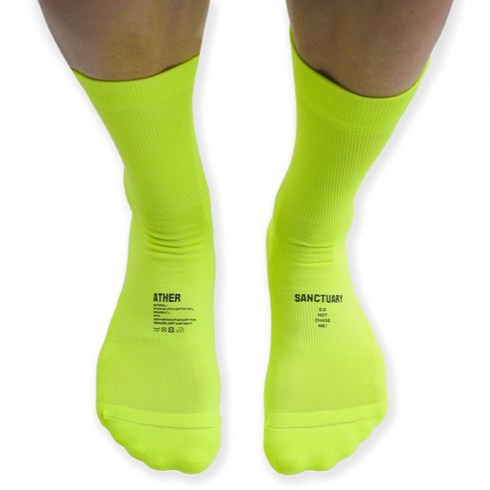디아더생츄어리 에테르 나일론 러닝 삭스 3켤레, Neon green, 3개