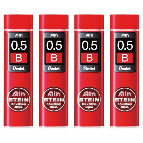 펜텔아인 아인슈타인 샤프심 한글판 B C275-BKR, 0.5mm, 4개