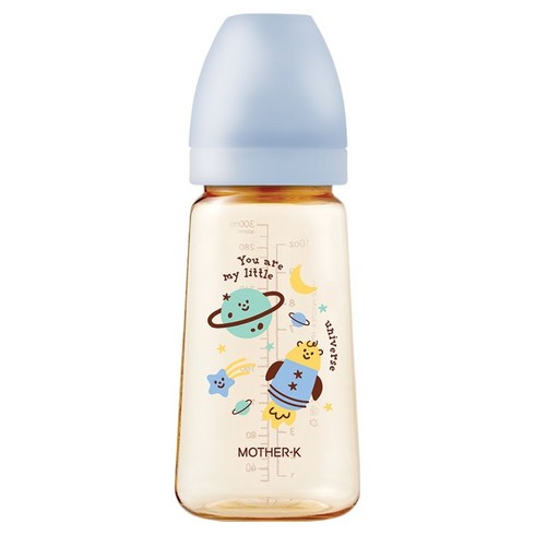 마더케이 베이직 PPSU 노꼭지 우주 젖병, 블루, 280ml, 1개