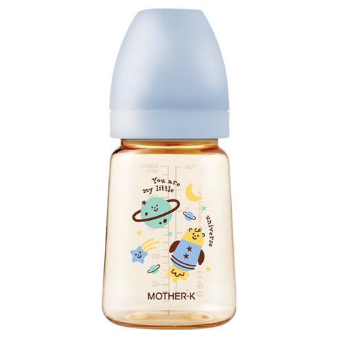 마더케이 베이직 PPSU 노꼭지 우주 젖병, 블루, 180ml, 1개