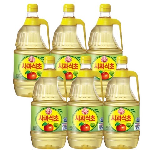 오뚜기 사과식초, 1.8L, 6개