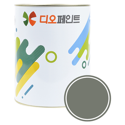 디오페인트 광택스 반광 가구 방문 몰딩 수성 페인트, 뉴트럴 68 카키, 1개, 1L