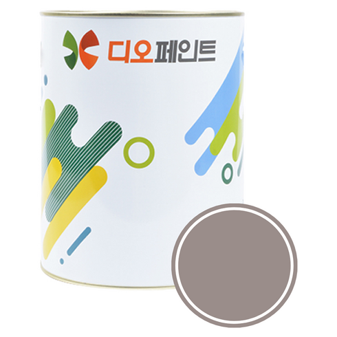 디오페인트 광택스 반광 가구 방문 몰딩 수성 페인트, 1개, 1L, 뉴트럴 34 토프퍼플