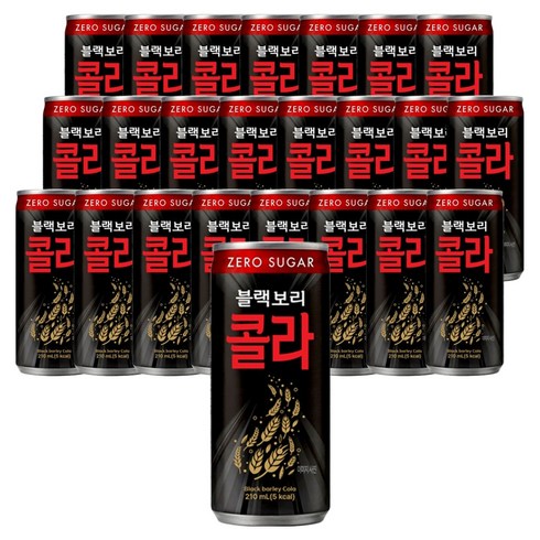하이트진로 블랙보리콜라, 24개, 210ml