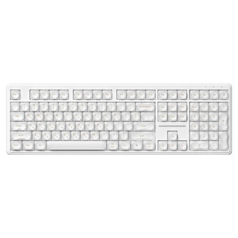 긱스타 파운데이션 풀배열 저소음 게이밍 USB C 유선 키보드, 19C 포슬린 화이트, FOUNDATION, 제조사축