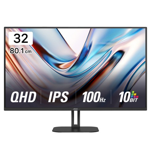 알파스캔 QHD 보더리스 100 IPS 시력보호 HDR 무결점 모니터, AOC Q32V5E, 80.1cm