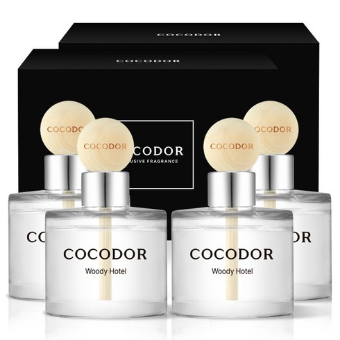 코코도르 우드볼 차량용 디퓨저 50ml 2개입, 우디호텔, 2개