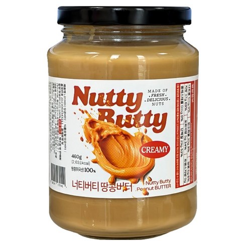 너티버티 땅콩버터, 1개, 460g