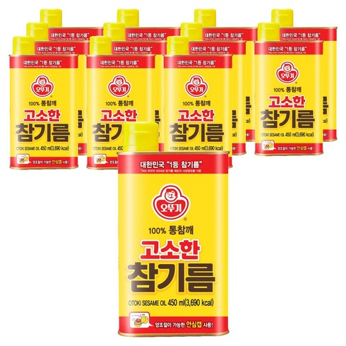 오뚜기 고소한 참기름 캔, 450ml, 12개