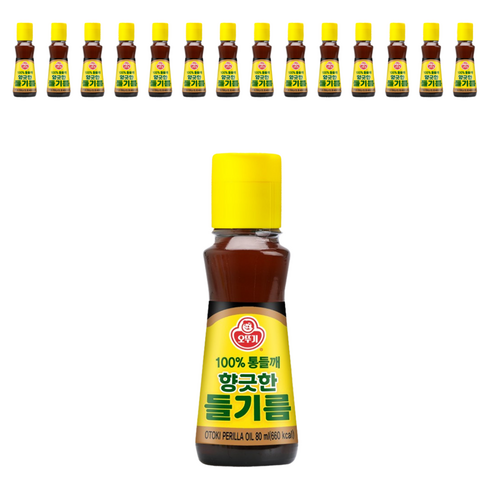 오뚜기 향긋한 들기름, 80ml, 15개