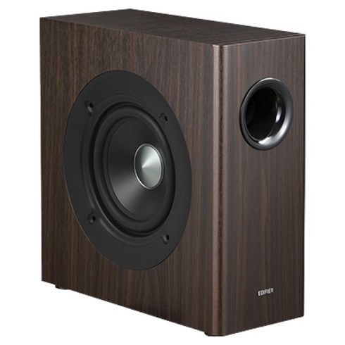 에디파이어 220mm 드라이버 유닛 서브우퍼 70W 고출력 중저음 액티브 스피커, BROWN, T5S