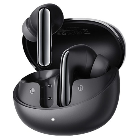 QCY ANC 노이즈캔슬링 블루투스 6.0 무선 이어폰, 블랙, QCY HT19 MeloBuds DUAL BT6