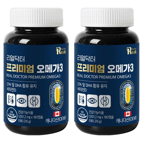 리얼닥터 프리미엄 오메가3 180.216g, 180정, 2개