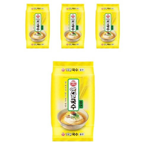 오뚜기옛날 국수 중면, 2.5kg, 4개