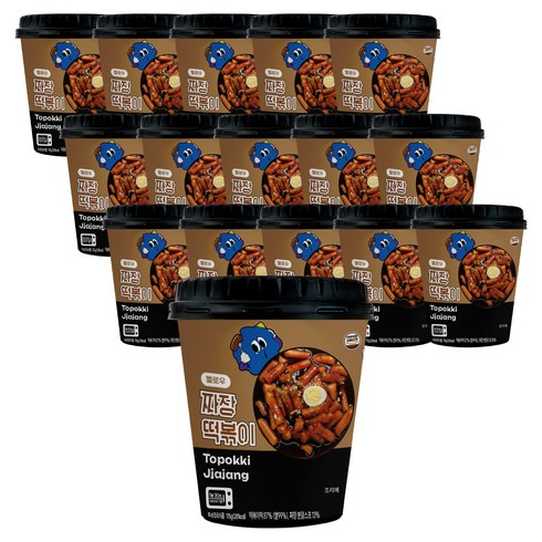 농가식품 멜로우빈 루리 짜장 떡볶이, 115g, 16개