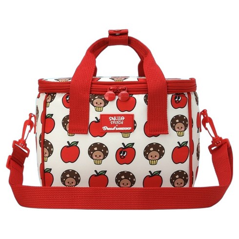 스닐로스티치 SNILLO STITCH X 브레드 이발소 런치 쿨러백 FREE, 애플 레드, 6L